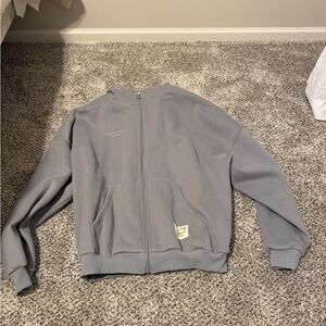 Gray Blue Women's Zip-Up Hoodie